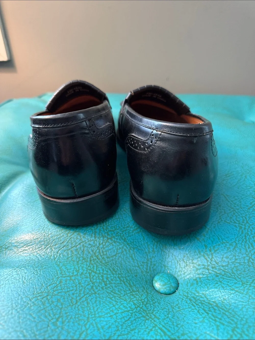 French Shriner Milton Men’s 11 Wide Black Leather Wingtip Kiltie Tassel Loafer